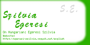 szilvia egeresi business card